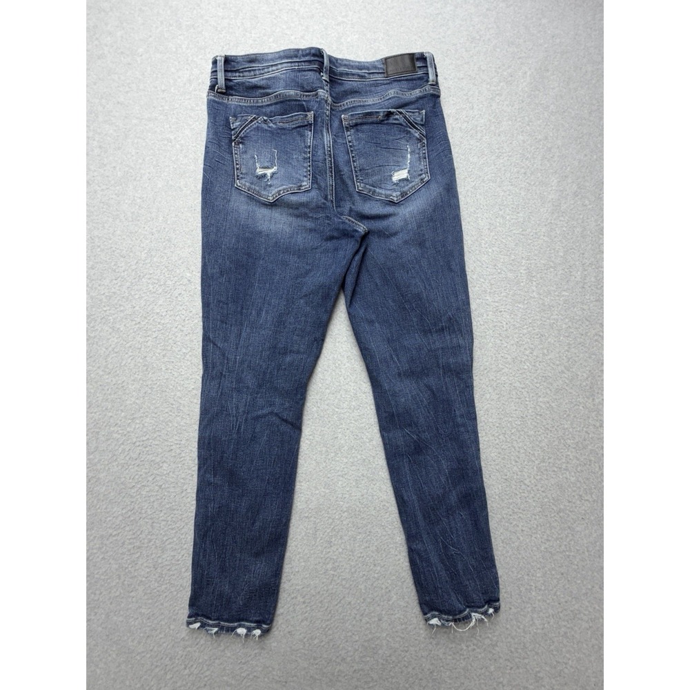 BKE Black Jeans Womens 30x27 Ankle Skinny Distressed Medium Wash Stretch Denim - Picture 8 of 10